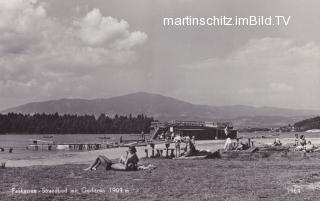 Faakersee, Sandbank Strandbad - Villach Land - alte historische Fotos Ansichten Bilder Aufnahmen Ansichtskarten 