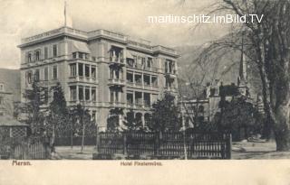 Meran, Hotel Finstermünz - Europa - alte historische Fotos Ansichten Bilder Aufnahmen Ansichtskarten 