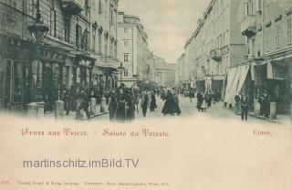 Triest Corso - Triest - alte historische Fotos Ansichten Bilder Aufnahmen Ansichtskarten 