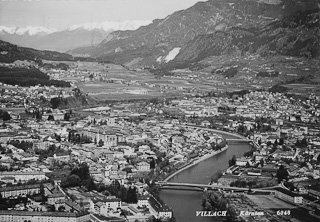 Luftbild Villach - Kärnten - alte historische Fotos Ansichten Bilder Aufnahmen Ansichtskarten 