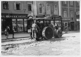 Hauptplatz Straßenerneuerung - Villach - alte historische Fotos Ansichten Bilder Aufnahmen Ansichtskarten 