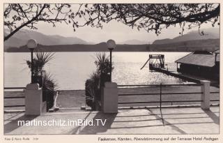  Strandhotel  Aschgan, Strandterrasse - Egg am Faaker See - alte historische Fotos Ansichten Bilder Aufnahmen Ansichtskarten 