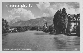 Blick von der Draubrücke - alte historische Fotos Ansichten Bilder Aufnahmen Ansichtskarten 