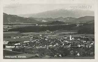 Völkermarkt - Luftbildaufnahme - alte historische Fotos Ansichten Bilder Aufnahmen Ansichtskarten 