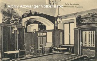 Klagenfurt Bahnhofstraße, Gastraum Cafe Schiberth  - Bahnhofstraße - alte historische Fotos Ansichten Bilder Aufnahmen Ansichtskarten 