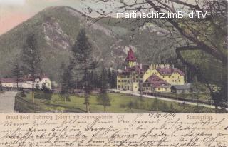 Semmering, Grand Hotel Erzherzog Johann - alte historische Fotos Ansichten Bilder Aufnahmen Ansichtskarten 