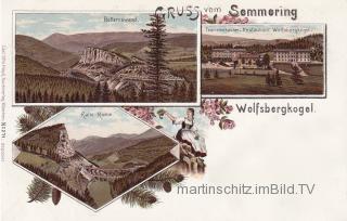 3 Bild Litho Karte - Semmering - Niederösterreich - alte historische Fotos Ansichten Bilder Aufnahmen Ansichtskarten 