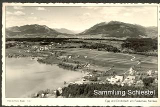 Blick nach Egg und Drobollach - Drobollach am Faaker See - alte historische Fotos Ansichten Bilder Aufnahmen Ansichtskarten 