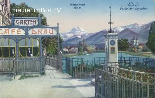 An der Drau - Villach-Innere Stadt - alte historische Fotos Ansichten Bilder Aufnahmen Ansichtskarten 