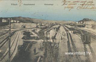 Gleisanlagen Bahnhof Villach - Villach-Innere Stadt - alte historische Fotos Ansichten Bilder Aufnahmen Ansichtskarten 