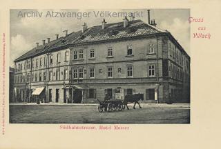 Villach Südbahnstrasse, Hotel Mosser - alte historische Fotos Ansichten Bilder Aufnahmen Ansichtskarten 