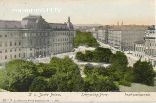 Justizpalast - Schmerlingplatz - Reichsratstrasse - alte historische Fotos Ansichten Bilder Aufnahmen Ansichtskarten 