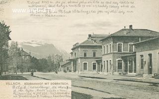 Südbahnhof (Hauptbahnhof) - Villach-Innere Stadt - alte historische Fotos Ansichten Bilder Aufnahmen Ansichtskarten 