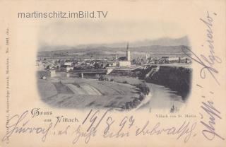 Villach, Ansicht von St. Martin - Kärnten - alte historische Fotos Ansichten Bilder Aufnahmen Ansichtskarten 