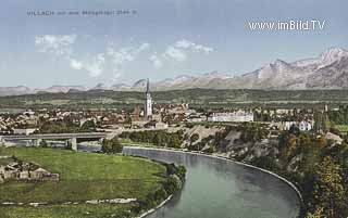 Blick von Villach St. Martin zur Eisenbahnbrücke - Kärnten - alte historische Fotos Ansichten Bilder Aufnahmen Ansichtskarten 