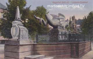 Klagenfurt, Lindwurm Denkmal - Innere Stadt  (1. Bez) - alte historische Fotos Ansichten Bilder Aufnahmen Ansichtskarten 