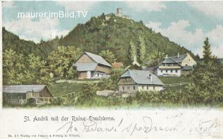 St. Andrä mit Burgruine Landskron - Villach(Stadt) - alte historische Fotos Ansichten Bilder Aufnahmen Ansichtskarten 