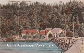 Völkermarkt, Draubrücke mit Blick nach Süden - Seenstraße - alte historische Fotos Ansichten Bilder Aufnahmen Ansichtskarten 