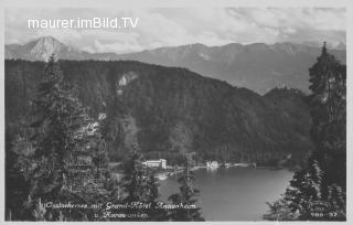 Ossiachersee mit Grandhotel - Villach Land - alte historische Fotos Ansichten Bilder Aufnahmen Ansichtskarten 