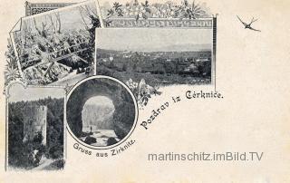 4 Bild Litho Karte Zirknitz - alte historische Fotos Ansichten Bilder Aufnahmen Ansichtskarten 