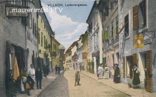 Villach Lederergasse - alte historische Fotos Ansichten Bilder Aufnahmen Ansichtskarten 