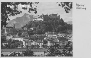 Salzburg vom Kapuzinerberg - alte historische Fotos Ansichten Bilder Aufnahmen Ansichtskarten 