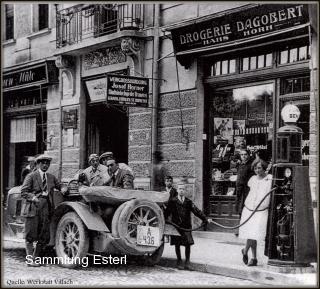 Tankstelle in der Postgasse - alte historische Fotos Ansichten Bilder Aufnahmen Ansichtskarten 