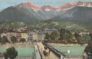 Innsbruck mit Frau Hittgebirge - alte historische Fotos Ansichten Bilder Aufnahmen Ansichtskarten 