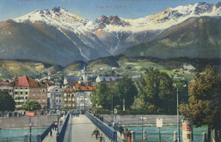 Innsbruck mit Frau Hittgebirge - alte historische Fotos Ansichten Bilder Aufnahmen Ansichtskarten 