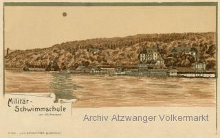 Klagenfurt, Militär-Schwimmschule - Klagenfurt(Stadt) - alte historische Fotos Ansichten Bilder Aufnahmen Ansichtskarten 