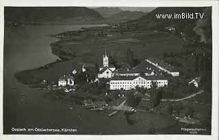 Luftbildaufnahme von Ossiach - Kärnten - alte historische Fotos Ansichten Bilder Aufnahmen Ansichtskarten 