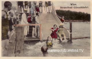 Wien, Strandbad Gänsehäufl - alte historische Fotos Ansichten Bilder Aufnahmen Ansichtskarten 