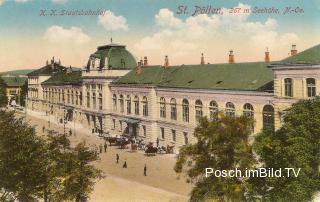 St. Pölten K.K. Staatsbahnhof - alte historische Fotos Ansichten Bilder Aufnahmen Ansichtskarten 