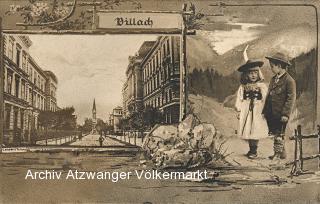 Villach Schulstrasse - alte historische Fotos Ansichten Bilder Aufnahmen Ansichtskarten 