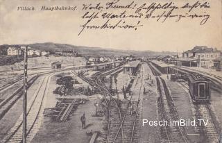 Villach Hauptbahnhof - Europa - alte historische Fotos Ansichten Bilder Aufnahmen Ansichtskarten 