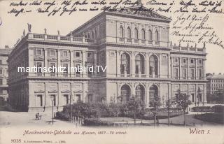 Musikvereins Gebäude - Wien,Innere Stadt - alte historische Fotos Ansichten Bilder Aufnahmen Ansichtskarten 