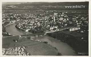 Fliergeraufnahme über Eisenbahnbrücke - Kärnten - alte historische Fotos Ansichten Bilder Aufnahmen Ansichtskarten 