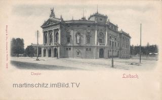 Laibach Theater - Zentralslowenien (Osrednjeslovenska) - alte historische Fotos Ansichten Bilder Aufnahmen Ansichtskarten 