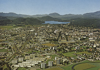 Klagenfurt vom Osten - Klagenfurt am Wörthersee - alte historische Fotos Ansichten Bilder Aufnahmen Ansichtskarten 