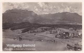 Blick vom Tabor auf Drobollach - Drobollach am Faaker See - alte historische Fotos Ansichten Bilder Aufnahmen Ansichtskarten 