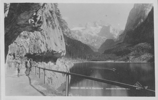 Gosau-See mit dem Dachstein - Gosau - alte historische Fotos Ansichten Bilder Aufnahmen Ansichtskarten 