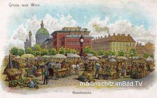 Wien, Naschmarkt - Europa - alte historische Fotos Ansichten Bilder Aufnahmen Ansichtskarten 