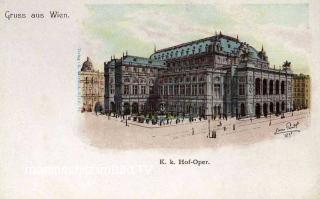 Wien, K.k. Hof-Oper - Europa - alte historische Fotos Ansichten Bilder Aufnahmen Ansichtskarten 