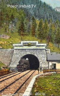 Tauernbahn Südrampe, Tauerntunnel Südportal - Europa - alte historische Fotos Ansichten Bilder Aufnahmen Ansichtskarten 