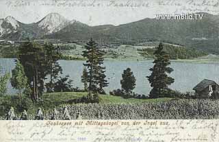 Faakersee mit Mittagskogel - Finkenstein am Faaker See - alte historische Fotos Ansichten Bilder Aufnahmen Ansichtskarten 