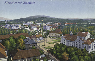 Blick Richtung Krezubergl - Villacher Vorstadt  (8. Bez) - alte historische Fotos Ansichten Bilder Aufnahmen Ansichtskarten 