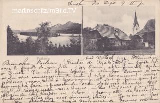 Faak am See, Zweibildkarte - alte historische Fotos Ansichten Bilder Aufnahmen Ansichtskarten 