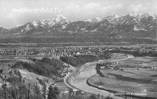 Drau mit Blickrichtung Untere Fellach - alte historische Fotos Ansichten Bilder Aufnahmen Ansichtskarten 