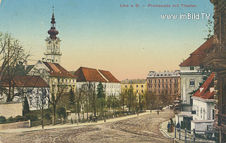 Linz - Promenade - Oberösterreich - alte historische Fotos Ansichten Bilder Aufnahmen Ansichtskarten 