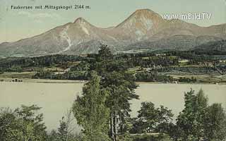 Faakersee mit Mittagskogel - Europa - alte historische Fotos Ansichten Bilder Aufnahmen Ansichtskarten 